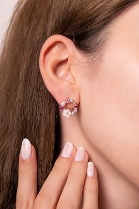 ست جواهر صورتی زنانه پوشش لاکی Eva Jewelry - کد 200752683