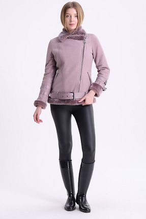 کت صورتی زنانه رگولار Leather Club - کد 201340682