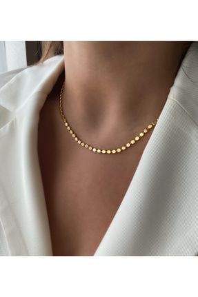 گردنبند جواهر طلائی زنانه روکش طلا کد 203129433