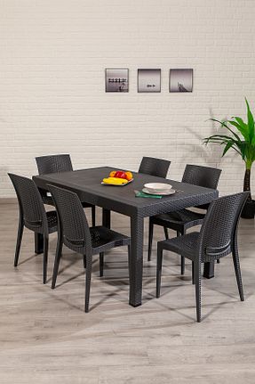 ست باغچه طوسی خیزران MOBETTO - کد 203696300