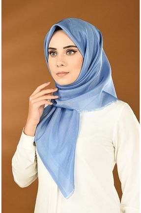 روسری آبی 100 x 100 DELUX POLO - کد 204222474