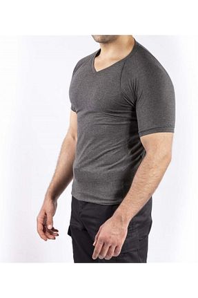 تیشرت طوسی مردانه رگولار VAV WEAR - کد 101225952
