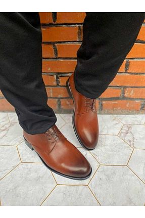 کفش کلاسیک قهوه ای مردانه چرم خالص UZR - کد 202547490