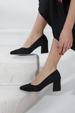کفش پاشنه بلند کلاسیک مشکی زنانه چرم مصنوعی پاشنه ضخیم پاشنه متوسط ( 5 - 9 cm ) کد 204000870