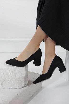 کفش پاشنه بلند کلاسیک مشکی زنانه چرم مصنوعی FORS SHOES - کد 204000870