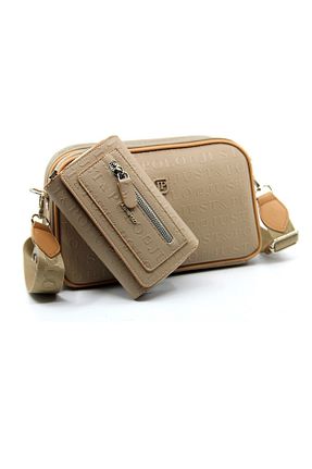 کیف دوشی قهوه ای زنانه چرم مصنوعی Just Polo - کد 204487308