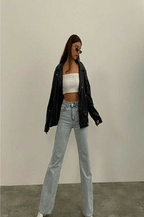 شلوار جین طوسی زنانه رگولار Trn JNS - کد 124034274