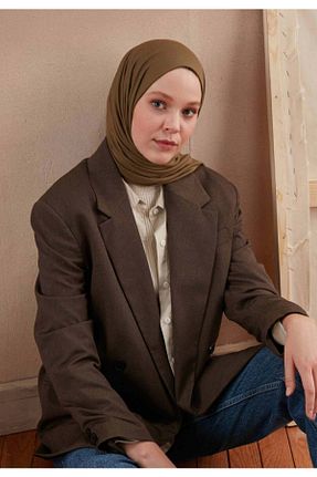 شال خاکی زنانه Freshscarfs - کد 52319707