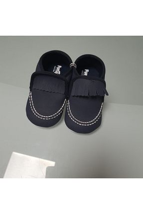 کفش کلاسیک سرمه ای بچه گانه چرم خالص Tozpembebaby - کد 205460633