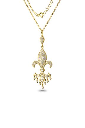 گردنبند نقره طلائی زنانه 925 عیار Selin Ecer - کد 204966948