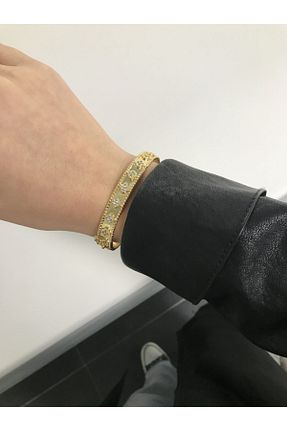دستبند استیل (فولاد) طلائی زنانه مس Opia JEWELRY - کد 206642471
