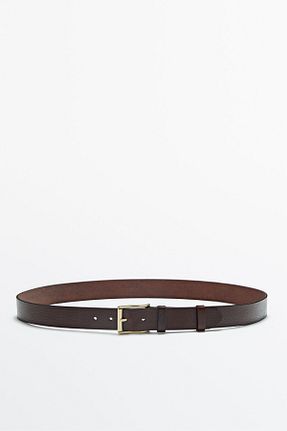 کمربند قهوه ای مردانه چرم خالص Massimo Dutti - کد 204946710