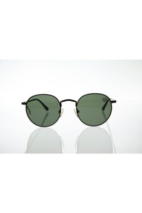 عینک آفتابی سبز زنانه 50 UV400 فلزی مات گرد کد 205724709