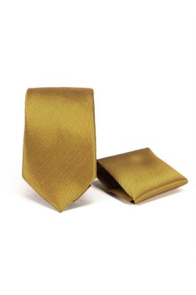 کراوات زرد مردانه İnce پلی استر کد 33025318