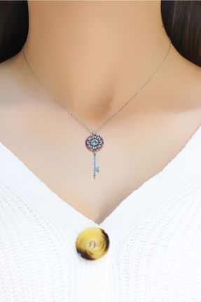 گردنبند نقره سفید زنانه 925 عیار Midyat Nurtaş Gümüş - کد 65489980