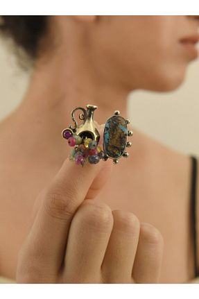انگشتر نقره نارنجی زنانه 925 عیار Gümüşhanesi - کد 65811383