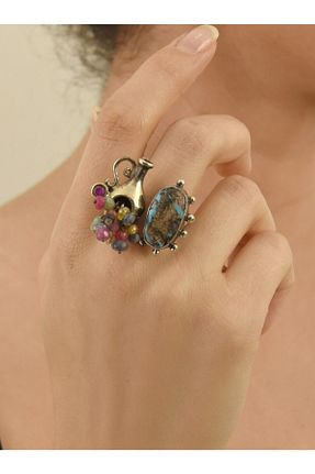 انگشتر نقره نارنجی زنانه 925 عیار Gümüşhanesi - کد 65811383