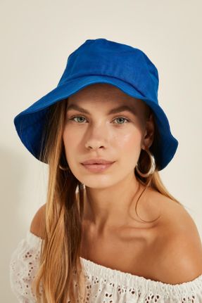 کلاه آبی زنانه پنبه (نخی) کد 42804439