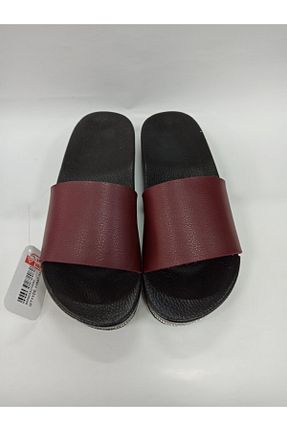 دمپائی خانگی زرشکی زنانه چرم مصنوعی Gezer - کد 65879112