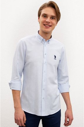 پیراهن آبی مردانه اسلیم فیت U.S. Polo Assn. - کد 46440019