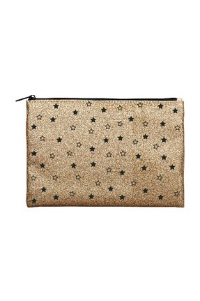 کیف پورتفوی و کلاچ طلائی زنانه Pyrus - کد 48773973