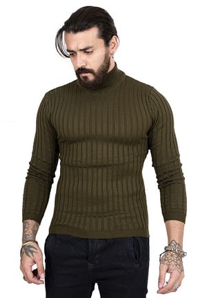 پلیور خاکی مردانه اسلیم فیت DeepSea - کد 58715119