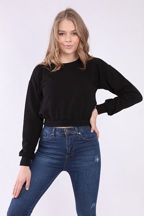 سوئیشرت مشکی زنانه ساده Neslice in İstanbul - کد 89386225