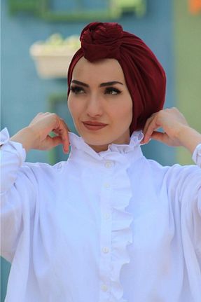 کلاه شنای حجاب زرشکی زنانه R&S modibone - کد 208151392