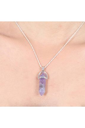 گردنبند جواهر بنفش مردانه سنگ Mystic Energy - کد 119204623