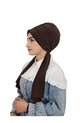شال قهوه ای زنانه پلی استر R&S modibone - کد 64544499