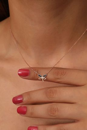 گردنبند نقره صورتی زنانه 925 عیار Bilsen Store - کد 49334591