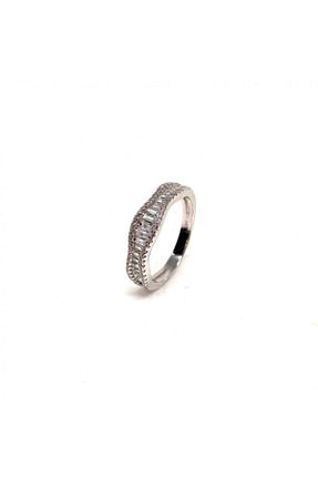 انگشتر نقره سفید زنانه زیرکن CAKA TAKI - کد 208586965