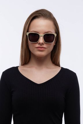 عینک آفتابی قهوه ای زنانه 50 UV400 کد 103613989