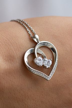 گردنبند نقره سفید زنانه 925 عیار FSM ALYANS - کد 207948120