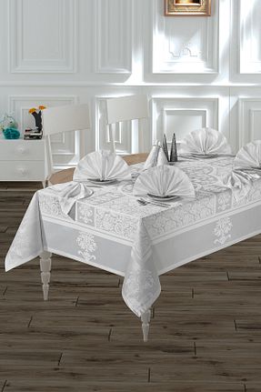 رومیزی سفید پنبه ای BİRHOME - کد 208023138
