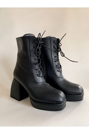 بوت / نیم بوت مشکی زنانه چرم مصنوعی goodbye - کد 208467501