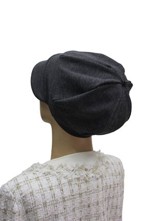 کلاه طوسی زنانه مخمل eflin - کد 209461237