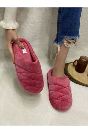 دمپائی خانگی صورتی زنانه مخملی Alya - کد 209556943