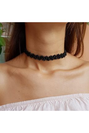گردنبند جواهر مشکی زنانه کد 43160684