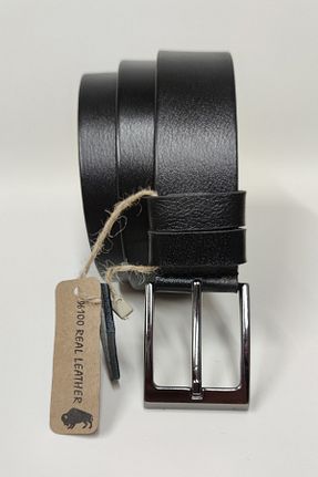 کمربند مشکی مردانه چرم خالص KASVA DERİ - کد 99745759