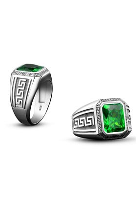 انگشتر نقره زنانه زمرد Bysilverstone - کد 208841709