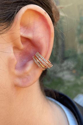 گوشواره جواهر طلائی زیرکن Ressia - کد 154371124