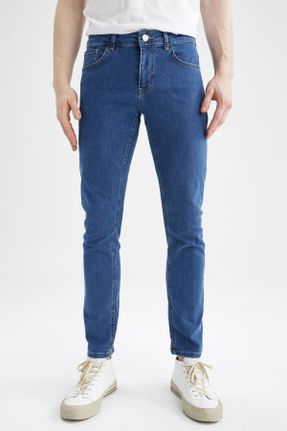 شلوار جین آبی مردانه پاچه تنگ جین کد 208780155