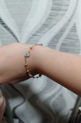 دستبند استیل (فولاد) طلائی زنانه استیل (فولاد) DLK TAKI - کد 206809946