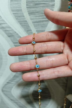 دستبند استیل (فولاد) طلائی زنانه استیل (فولاد) DLK TAKI - کد 206809946