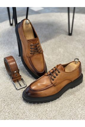کفش کژوال قهوه ای مردانه چرم طبیعی کد 210779918