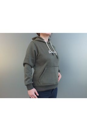 سوئیشرت خاکی زنانه نقش دار / کار شده Cinel - کد 211377884