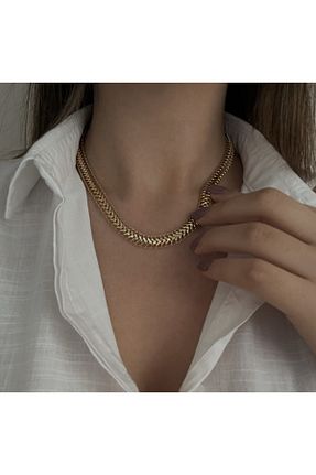گردنبند جواهر طلائی زنانه روکش طلا ZWEIG - کد 211290616