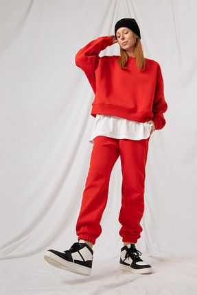 شلوار کرمگن قرمز زنانه Comfort gothamvibes - کد 212049495