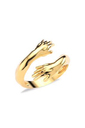 انگشتر نقره طلائی زنانه کد 170679286